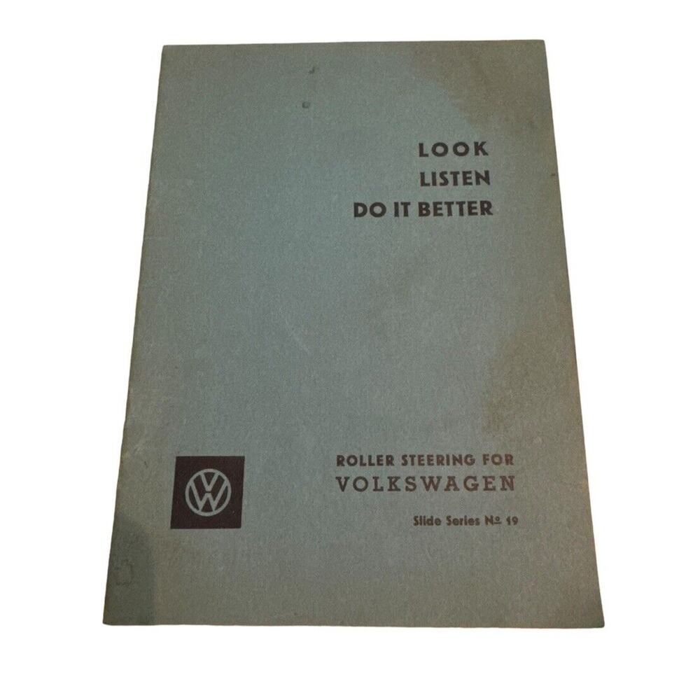 Volkswagen VW Roller Steering Slide‎ Series Number 19 Booklet Look Listen Do it
